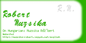 robert muzsika business card